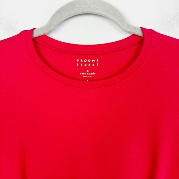 KATE SPADE BROOME STREET | Red Ponte Bell Sleeve Mini Dress Women’s Size Small - Picture 7 of 15